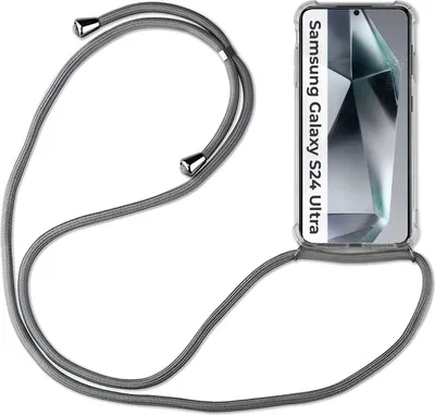 Produktbild von Handykette für Samsung S21 S22 S23 S24 FE Plus Ultra Handyhülle mit Band Hülle Galaxy S24 Ultra Beige / Braun