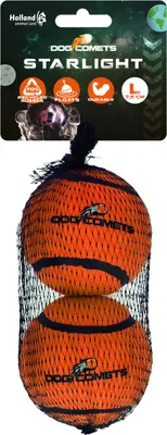 Produktbild von Dog Comets Hundespielzeug Starlight Tennisball orange - 2er Pack, Größe: L