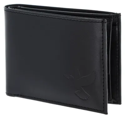 Zdjęcie produktu dla oxmox skórzany portfel Skórzany portfel z ochroną RFID Freedom Pigeon Embossed Black czarny