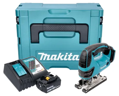 Immagine prodotto di Makita DJV 180 RT1XJ Seghetto alternativo a batteria 18 V 135 mm + 1x batteria 5,0 Ah + caricabatteria + Makpac