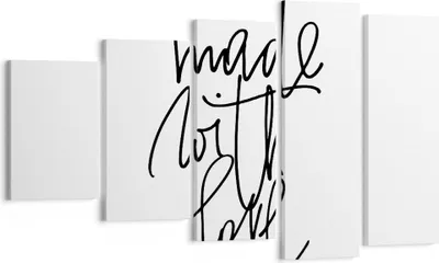 Produktbild von Bild auf Leinwand - Leinwandbild - 5 Teile - Erstellt mit Liebe - 100x60cm - Wand Bild - Wanddeko - Wandbilder - Leinwanddruck - Bilder - Wanddekoration - Leinwand bilder - Wandbild - EG100x60-4499