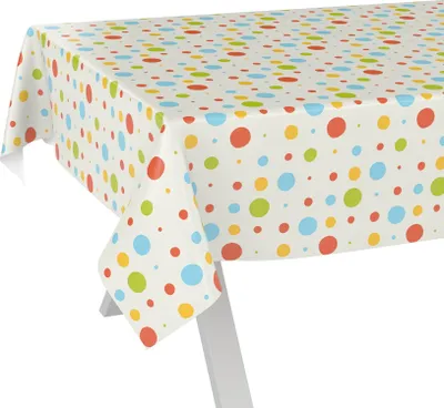 Produktbild von Tischdecke Geometrie - Dots Party Bunt 2000x140cm Schnittkante Wachstuch abwaschbar