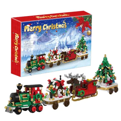 Produktbild von Weihnachtszug Bausteine Set Baukits Thanksgiving Weihnachtsgeschenke für Kinder Erwachsene