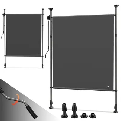 Immagine prodotto di Tenda a pinza estensibile Strattore / tenda verticale regolabile in altezza 200 x 310 cm - antracite