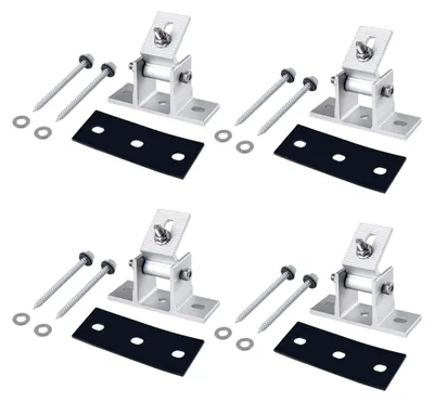 Produktbild von 4 Stück Halterungen für Solarmodule, Erdungsklemme für PV-Module, verstellbare Dachhalterung für Solarmontage