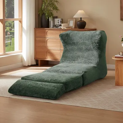 Produktbild von Wandelbarer Sitzsack und Loungesessel aus Schneiderspelz für Wohnzimmer und Schlafzimmer