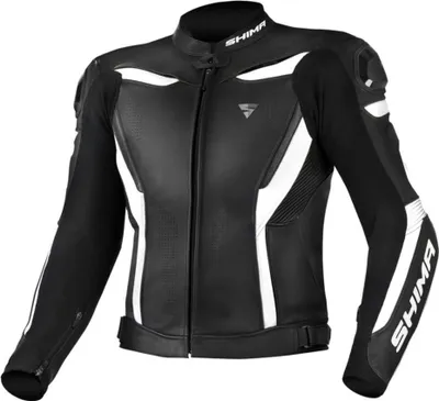 Produktbild von SHIMA Chase Motorrad Lederjacke, schwarz/weiß, 52