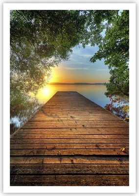 Produktbild von Poster - Poster ohne Rahmen - Brücke See - 70x100 cm - Wand Bild - Wanddeko - Wandbilder - Kunstposter - Wandposter - Bilder - Kunstdruck - Wanddekoration - Wandbild - P2XPA70x100-3528