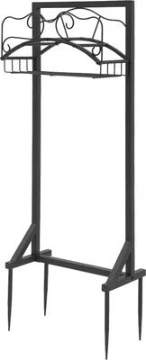 Produktbild von Gartenschlauchhalter - Freistehender Ständer 107 cm - Schwerlast - Eisen - Für Außenbereich - Schwarz