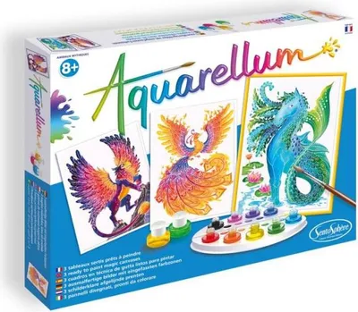 Produktbild von Sentosphère Aquarell Malset Fabelwesen Bastelset Kinder Kreativ