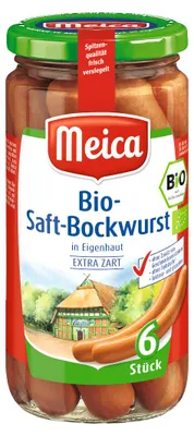 Produktbild von Meica 6  Bockwürste in Eigenhaut Abtropfgewicht 180g Glas 380g