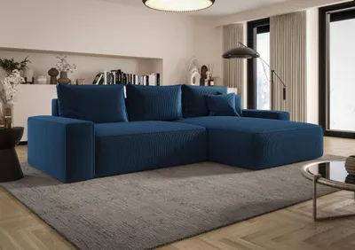 Produktbild von Ecksofa KAROLA 1 - blau, rechte Ecke
