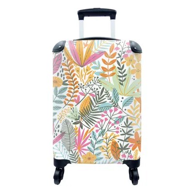 Produktbild von MuchoWow® Koffer Handgepäck Trolley Rollkoffer Kleine Reisekoffer mit 4 Rollen - Sommer - Pflanzen - Blumen - Blätter - Cabin Size < 55x40x23 cm & 55x40x20 cm - Fotokoffer - Kabinenkoffer - Boardgepäck - Reise-Box - Reisekoffer - Reisegepäck - Koffer mit Bild - Trolley für Kinder