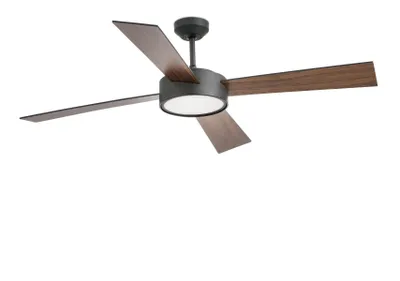 Image de Ventilateur de plafond à basse consommation avec éclairage LED et télécommande Hydra Noir 132 cm