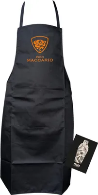 Produktbild von Pico Maccario Kellner Schürze Logo Orange Bistroschürze Vorbinder Küchenschürze Kellnerschürze Bistro Gastro - ca. 87x68cm, 65% Polyester/ 35% Baumwolle