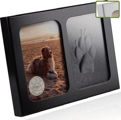 Produktbild von Famanu Fußabdruckset für Hunde oder Katzen - 3D Bilderrahmen