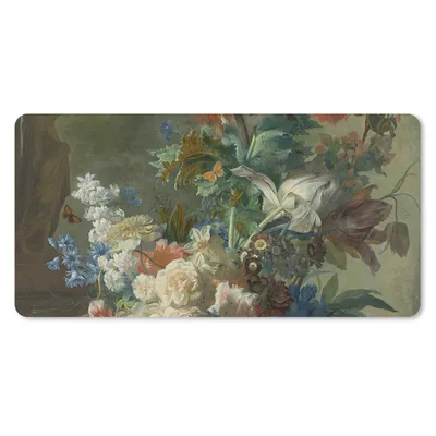 Produktbild von MuchoWow® Mauspad Mousepad Stilleben mit Blumen - Gemälde von Jan van Huysum 60x30 cm - Mousepads - Maus Mat - Pad - Mausunterlage - Nachhaltig