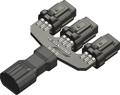 Immagine prodotto di Sdoppiatore a 3 vie a 6 fili per LUX SL / Neon Flex - Lumishore 60-0439
