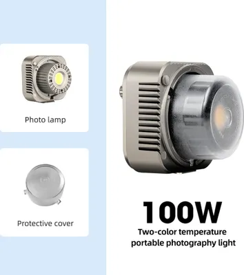 Obrázek produktu pro Manbily CFL100Bi Přenosné COB video světlo, 100 W, fotografie, LED výplňové světlo, 3000 K šC 6500 K, stmívatelné, CIR97+, 12 světelných efektů, ovládání pomocí APP, držák Bowens pro vnitřní i venkovní použití, vlog, živé vysílání, fotografie