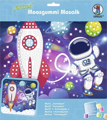 Produktbild von URSUS Moosgummi Mosaik Glitter Astronaut