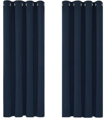 Immagine prodotto di Tende oscuranti, protezione dal freddo, tende per camera da letto, oscuranti, 138x117 cm, blu scuro, set da 2