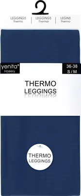 Produktbild von Yenita® THERMO Leggings 2er Pack Gefütterte Leggings M/L marine-blau