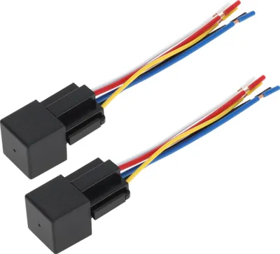 Produktbild von 5 Pins 36V 80A 2 Stk. Auto-Relais mit Kabelbaumsteckdosen Wasserdichtes Auto-Relais Schwarz