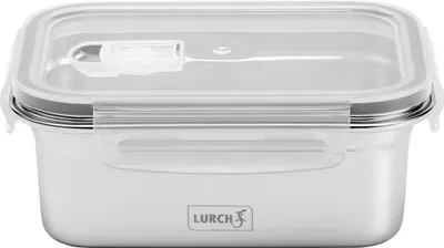 Obrázok produktu pre Lurch 00240891, Dóza na jedlo, Dospelý, Nerezová oceľ, Priehľadná, Plast, Nerezová oceľ, Jednofarebné, Obdĺžnikový