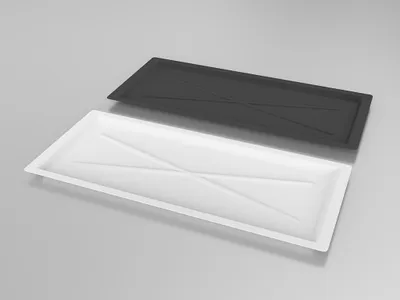 Image de Support de séchage, largeur 50 cm, dimensions 500 x 225 mm, couleur blanc métallisé