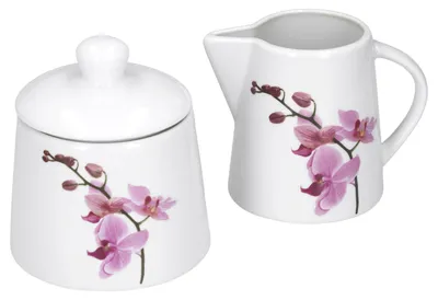 Produktbild von Kaffeeergänzungsset Milchkännchen & Zuckerdose Kyoto Orchidee