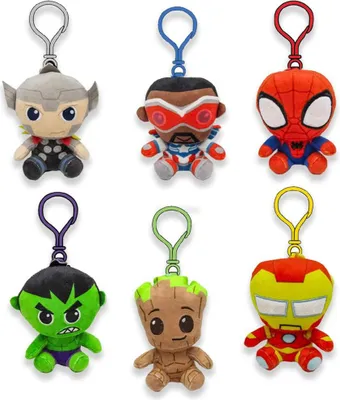 Produktbild von Marvel Plüsch-Schlüsselanhänger 12 cm Sortiment (24)
