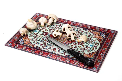 Zdjęcie produktu dla PELEG DESIGN - Deska do krojenia Rugboard | deska śniadaniowa szklana | deska do krojenia orientalny design