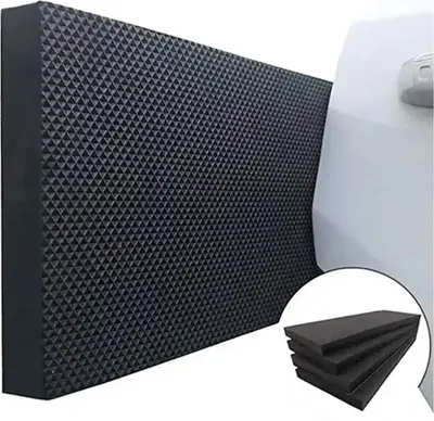Immagine prodotto di set di 4 (4 pezzi) protezioni premium per pareti di garage, autoadesive - ciascuna 40 x 20 x 2,0 cm - nero