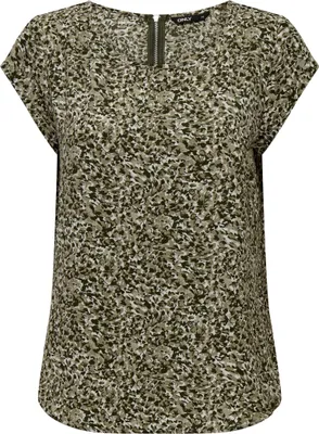 Produktbild von Print Kurzarm Bluse Basic Rundhals Blouse Shirt Oberteil ONLVIC | 34