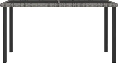Produktbild von vidaXL Garten-Esstisch Grau 140x70x73 cm Poly Rattan