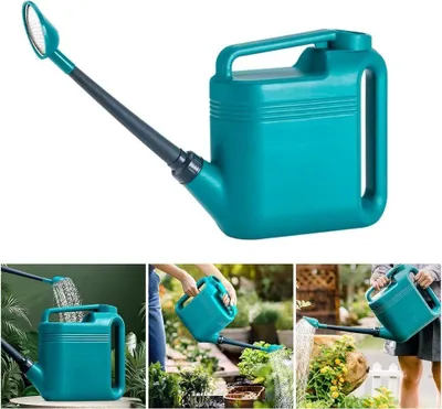 Obrázek produktu pro Konev 5 l Konev na zalévání pokojových rostlin s dlouhým výtokem Zalévání pokojových rostlin pro vnitřní i venkovní použití Plast MODRÁ