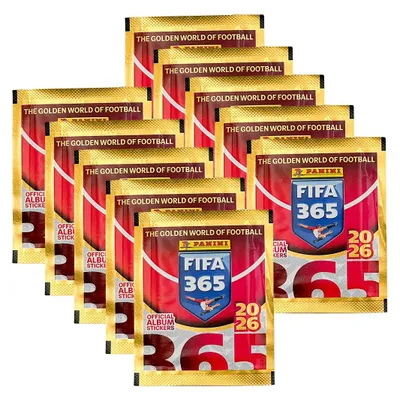 Zdjęcie produktu dla Panini FIFA 365–2026 – naklejki kolekcjonerskie – 10 torebek