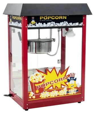 Popcornmaschine 1500 W, 8 oz, 16 l/h, schwarzes Dach