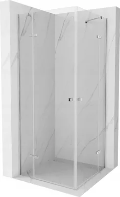 Produktbild von Mexen Roma Duo kippbare Duschabtrennung 80 x 80 cm, Transparent, Chrom - 854-080-080-02-00