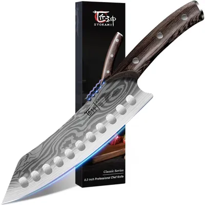 Produktbild von Kiritsuke-Messer Kochmesser Japanischer Stil Kohlenstoffstahl 20,8 cm Ergonomischer Holzgriff