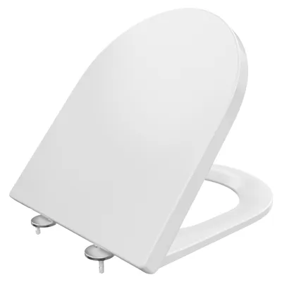 Produktbild von CECIPA Toilettendeckel D Form WC-Sitze, Toilettensitzbezug mit Absenkautomatik & Quick-Release Funktion Antibakterieller Toilettensitz,HF