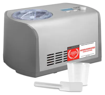 Produktbild von TZS First Austria - Eismaschine 1,2L 135W - mit Kompressor & Kühlhaltefunktion - Edelstahl