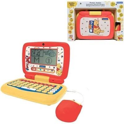 Obrázek produktu pro LEXIBOOK – Vzdělávací interaktivní notebook s mluvícím medvídkem Winnie Pooh – 40 aktivit ve francouzštině a angličtině