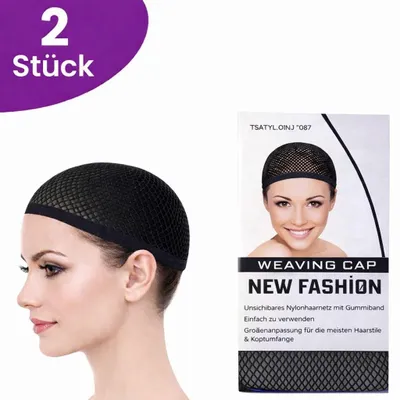 Produktbild von Unique Perücken Haarnetz Perücke - Schwarz - 2 Stücke