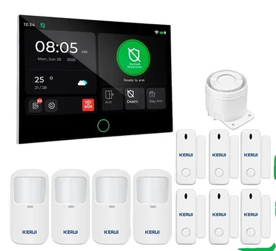 Obrázek produktu pro Domácí alarm, 7palcový dotykový displej, bezdrátové připojení, alarmová sada 1, zástrčka pro EU