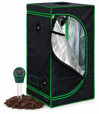 Produktbild von Growbox 100x100x200 cm Indoor Zuchtzelt mit Feuchtigkeitsmessgerät