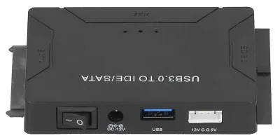 Image de Kit adaptateur pour disque dur externe : convertisseur USB 3.0 vers IDE/SATA, câble 2,5 pouces/3,5 pouces, prise 100–240 V (UE)