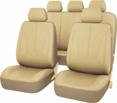 Produktbild von Sitzbezüge Beige aus Ökoleder Orthopädisch für viele Automodelle, lichtbeständig