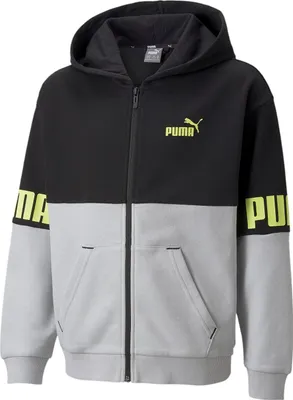 Obrázek produktu pro Mikina Puma Power s kapucí a celopáskovým zipem, barva HARBOR MIST-BLACK, model 116