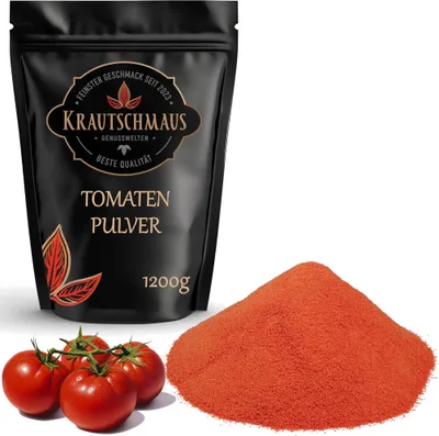 Produktbild von 1,2kg Tomatenpulver von Krautschmaus, sonnengereifte Tomaten als Pulver, schonend getrocknet, ohne Zusatzstoffe